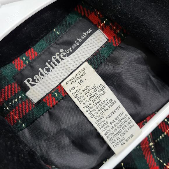 Radcliffe Blazer Womens 14 Vintage 90s Tartan Plaid Metallic Festive Par… - Picture 3 of 12